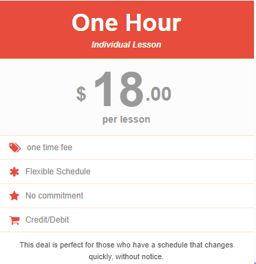 One Hour online Spanish class offered at just $18.00!